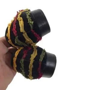 Black velvet Multi colors with quilted lined Handmade in England loafers mens 6 Vintage | Shoes | Black Velvet Multi Colors With Quilted  main image 4